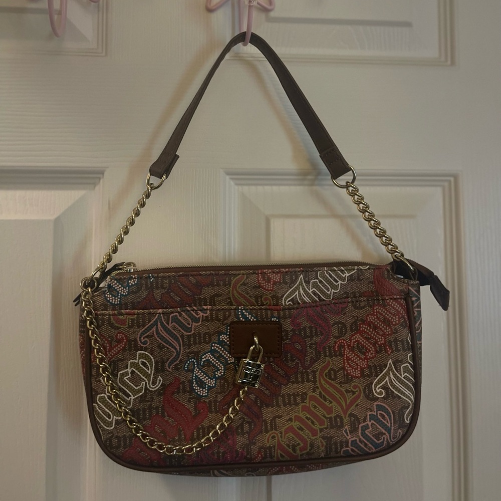 Juicy Couture Stylish Brown and Red Crossbody Bag